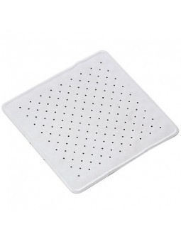 TAPPETO IN GOMMA BIANCA PER PIATTO DOCCIA 53X53 CM