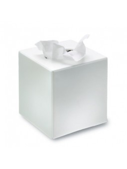 Cubo Porta kleenex/ fazzoletti realizzato in ABS bianco. 

Dimensioni: 130x130x130 mm